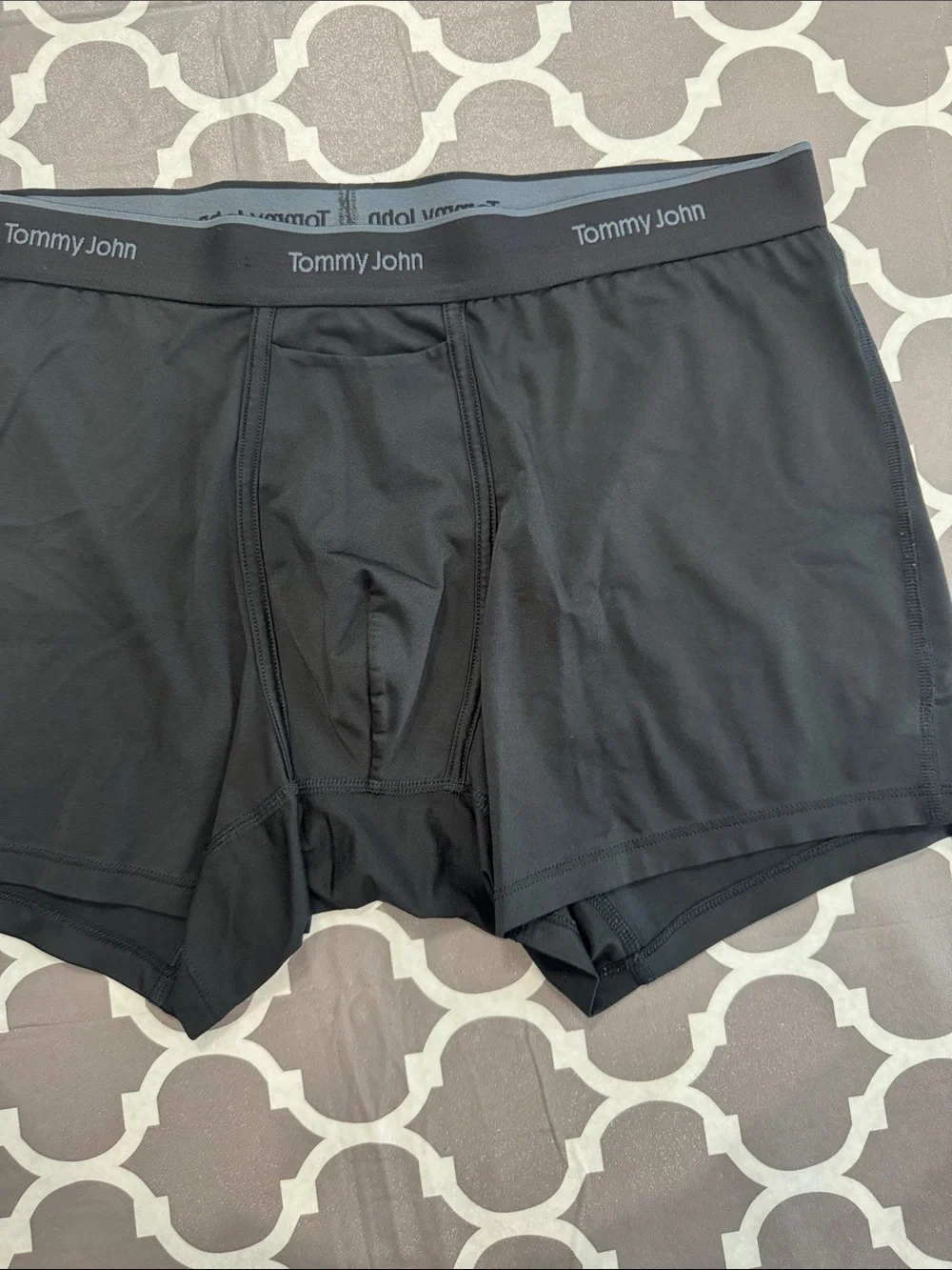 Tommy John Black Boxer Briefs with Branded Waistband